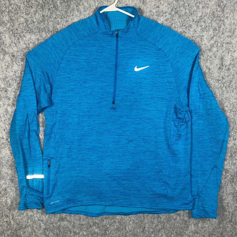 Nike Element Sphere Half Zip Running Top Blue Heather 683906-408 Mens XL